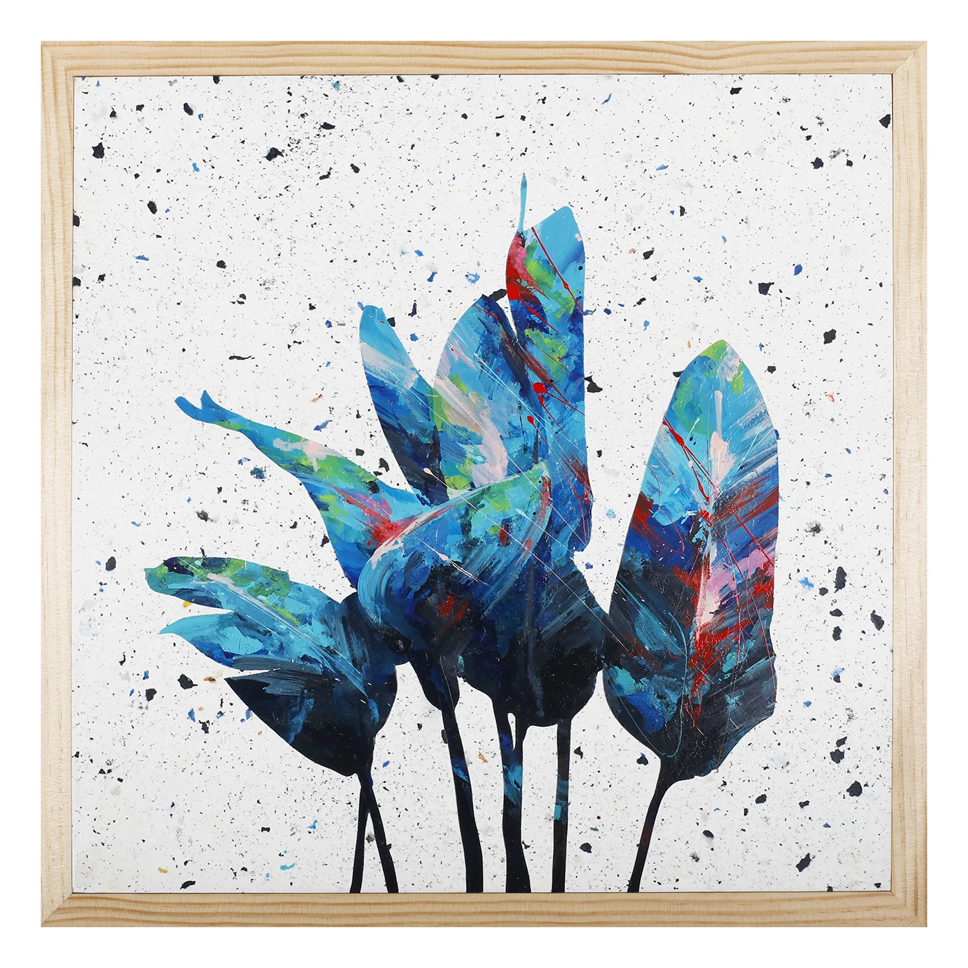 ‘Fake Plastic Trees’ 2018. MEGGS X Thing Thing Acrylic on repurposed plastic with wood frame.