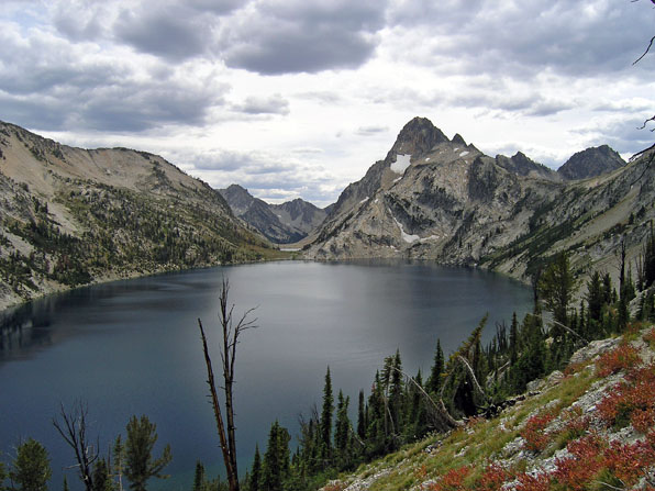 This is Sawtooth Lake with Mt Reagan to the right. We camped next to the small lake at the foot of Mt. Reagan. We had a layover day here, and I hiked down to Trail Lakes.