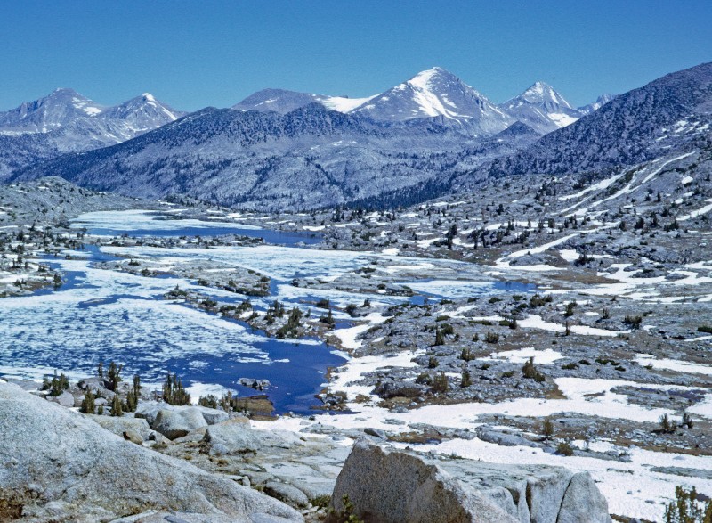 Lake Marie, one of the most beautiful lakes on the JMT.