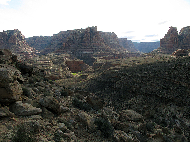 View of Dark Canyon from the climb up the slide.