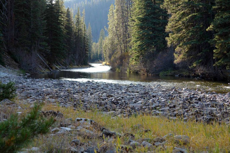 The river from near the hot springs.