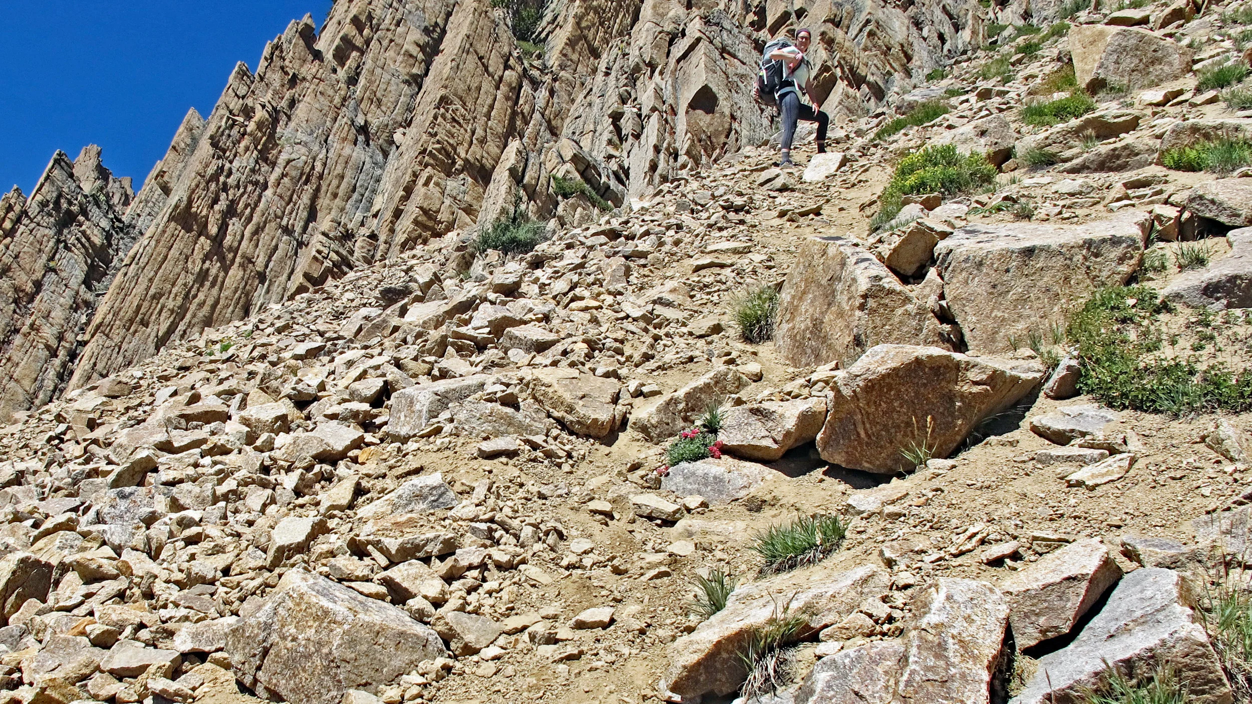 Laura on her "suicide mission" going down the Devil's Staircase