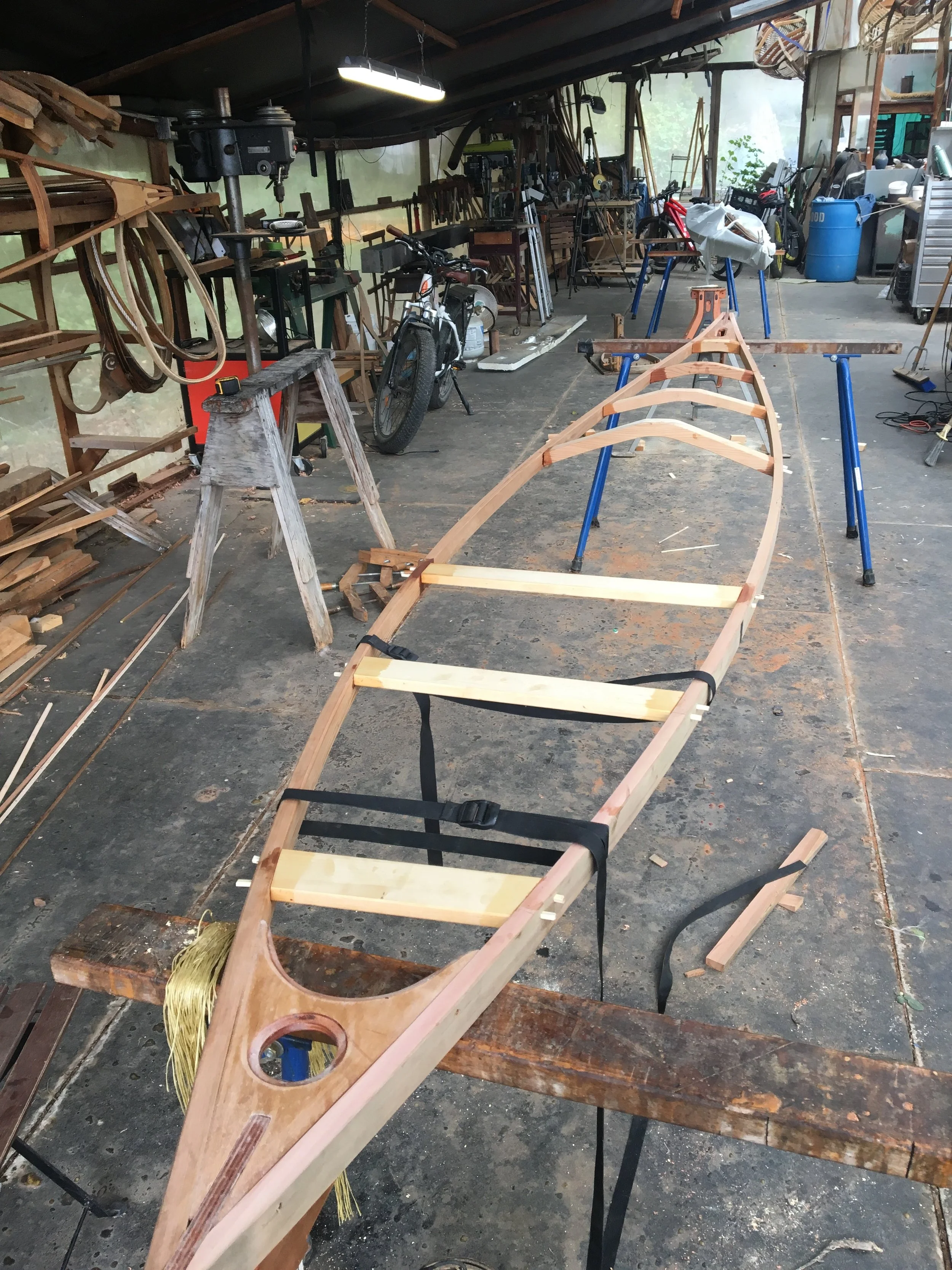 Stage 1 of the Kayak build: the deck frame