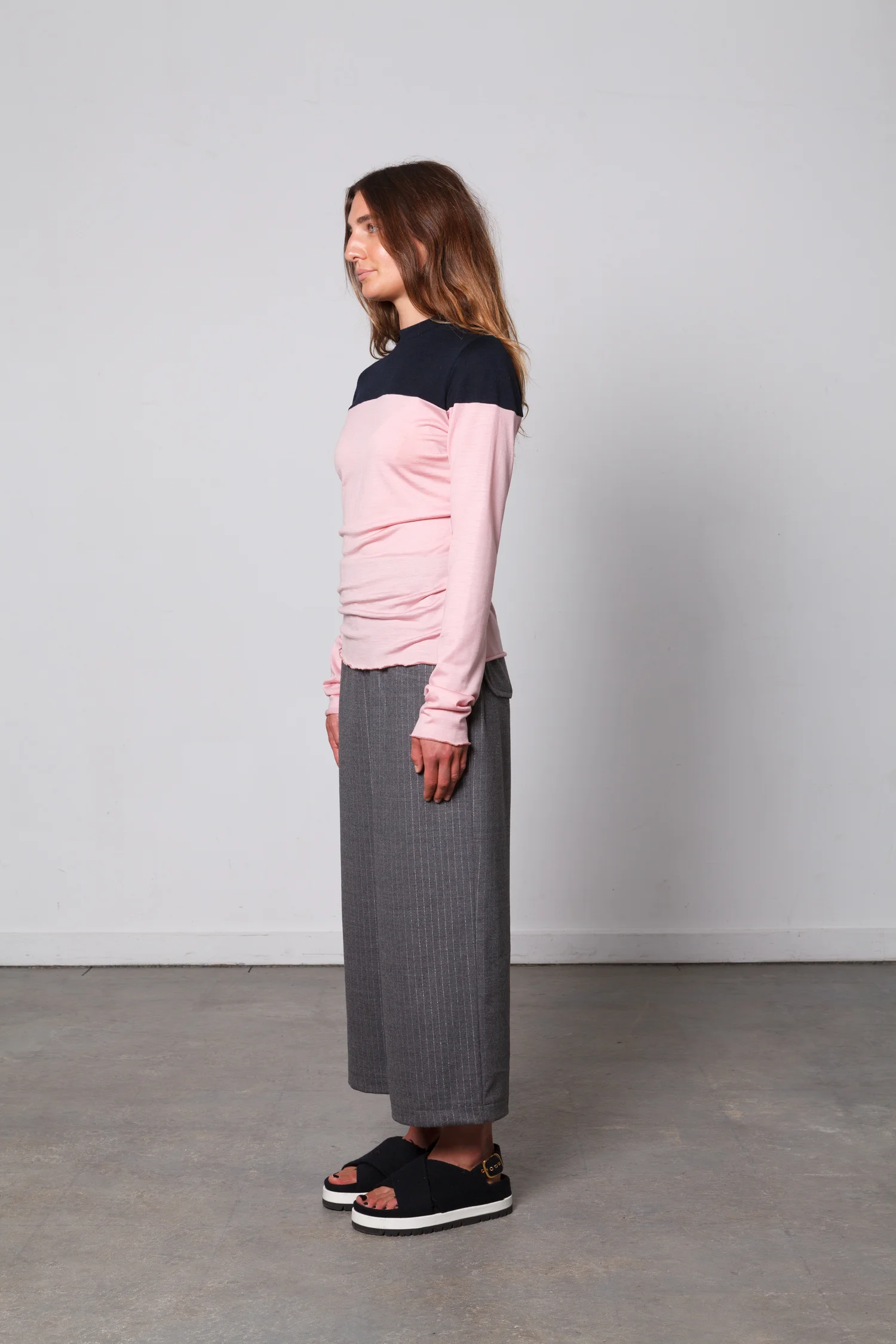doro pink navy top