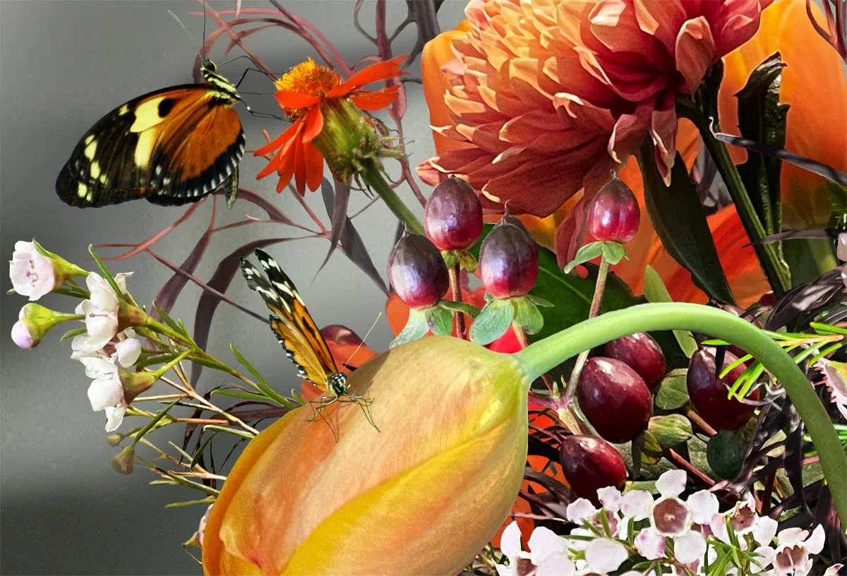 Chrysanthemums. Detail 3