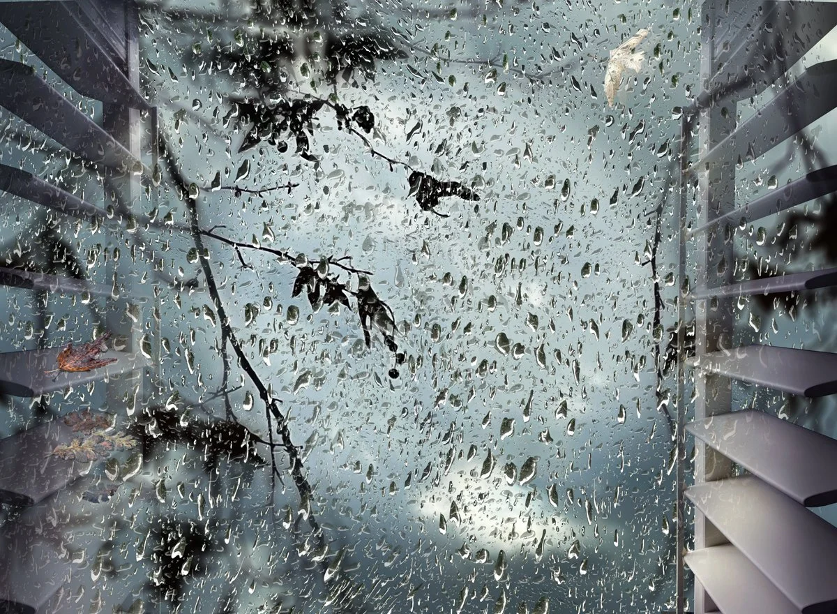 Blue Rain. Photo-Painting 60X44