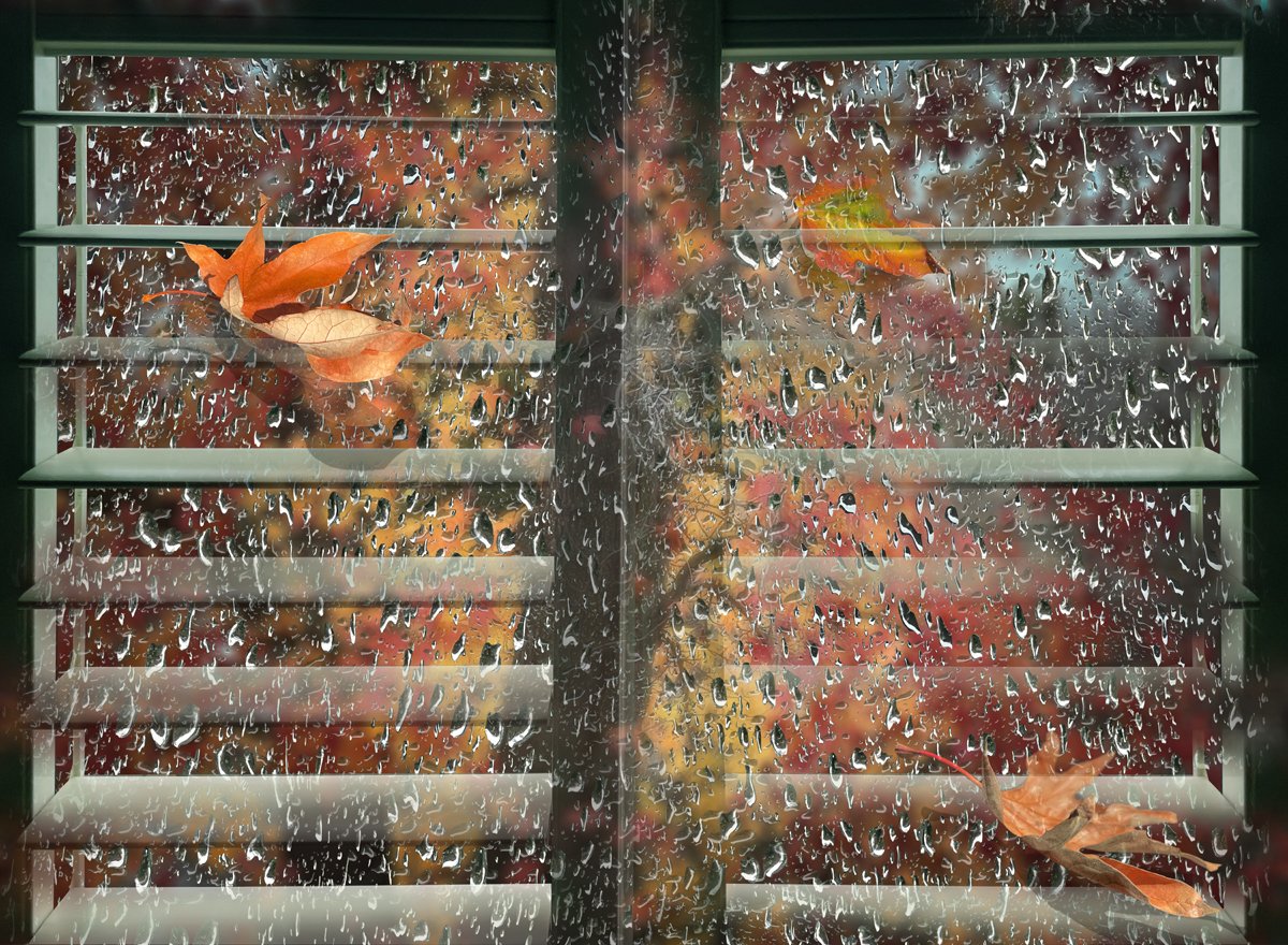 Orange Rain. Photo-Painting 60x44