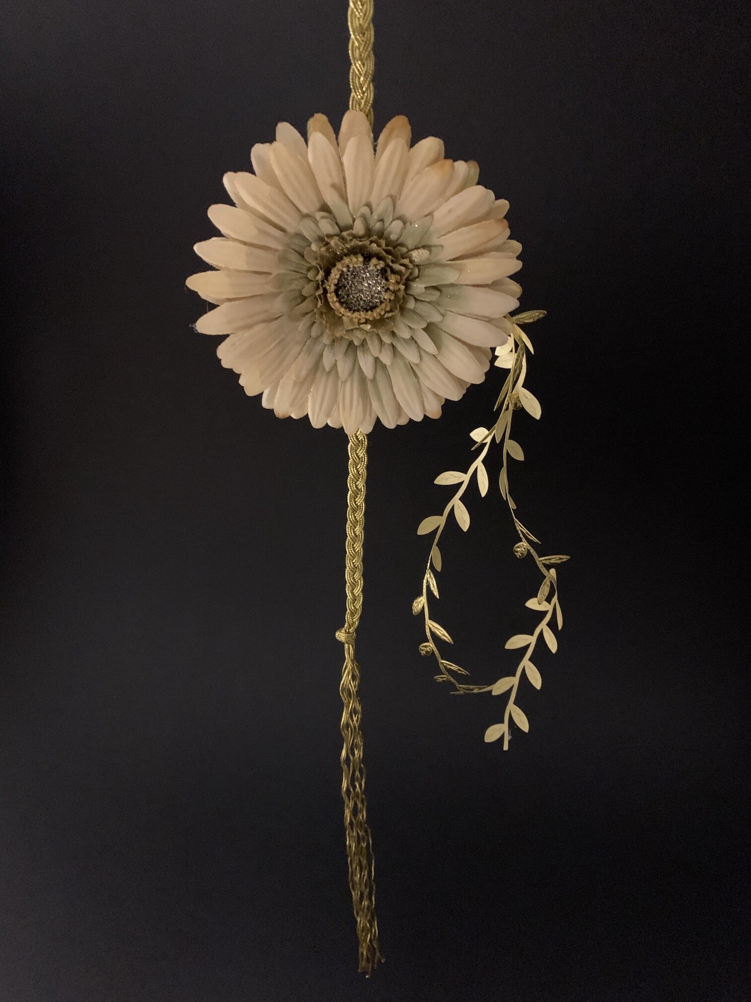 Tan - Single-Blossom Crown Head wrap