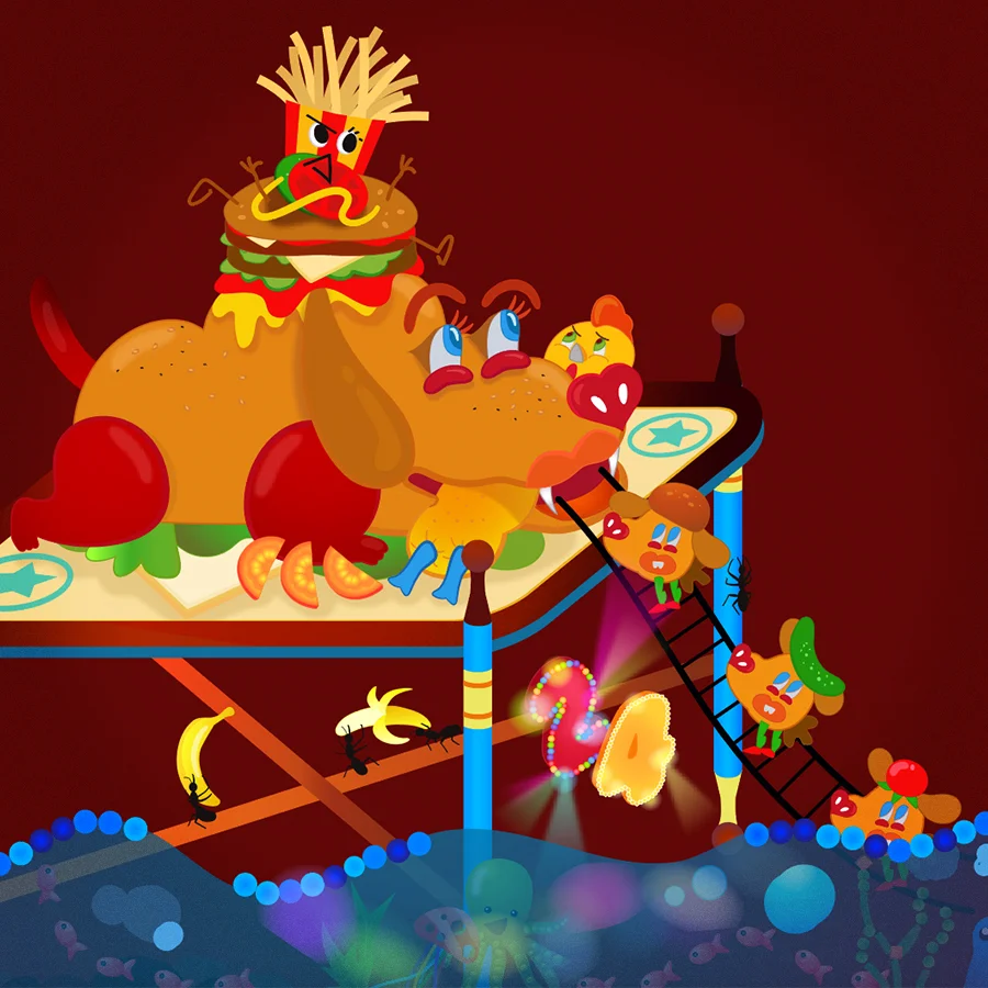 Gucci Tray Big Mac Chicken Breast Set Menu