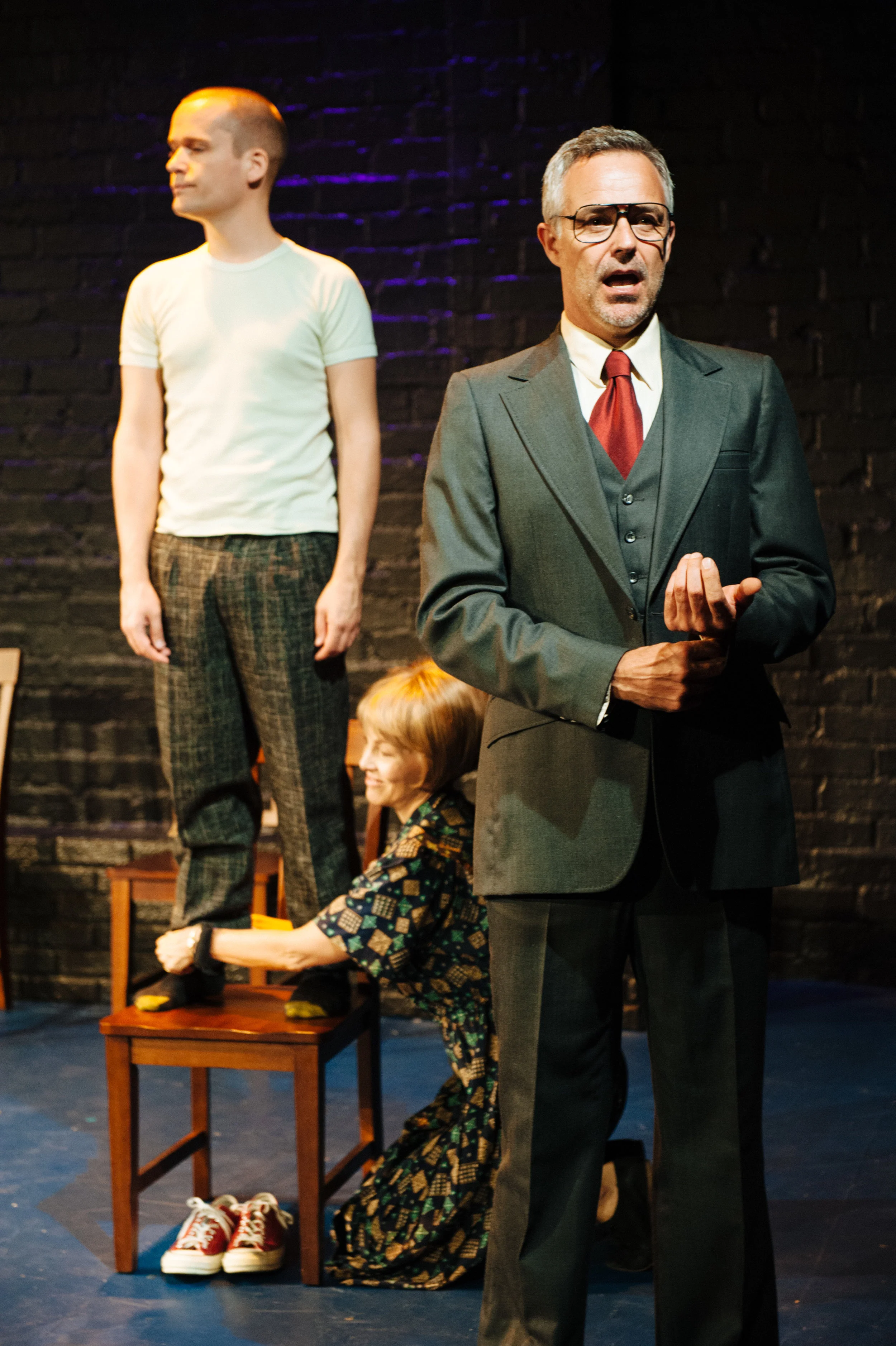 (L-R) Nate Jones, Roxane Wilson and Cameron Daddo.