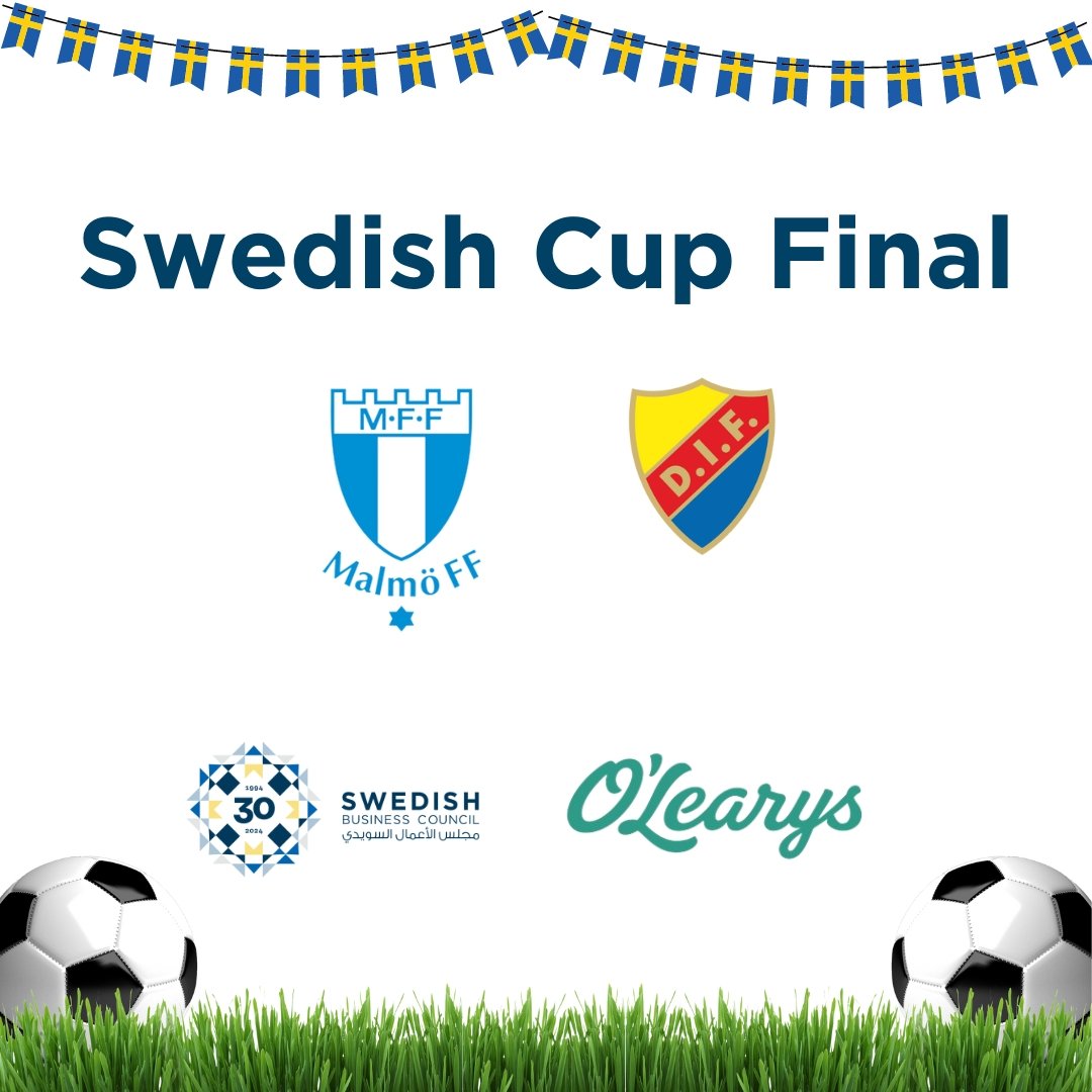 1st May - 🎉 You're Invited to the final of the Swedish Cup at O'Learys! 🎉

Join us for an electrifying afternoon as we gather at SBCs Corporate Member O'Learys to witness the thrilling final of the Swedish Cup between Malm&ouml; FF and Djurg&aring;