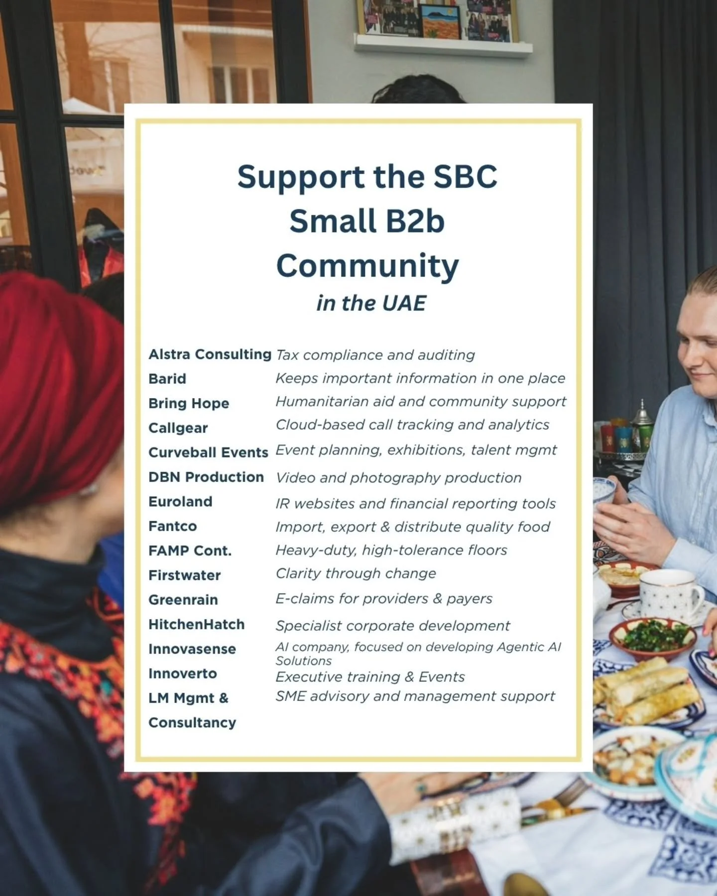 Today, we would like to highlight our B2B members within the SBC community. Many of them are small businesses and entrepreneurs who work tirelessly to build their brands, serve customers, and contribute to the local economy.

Supporting them directly