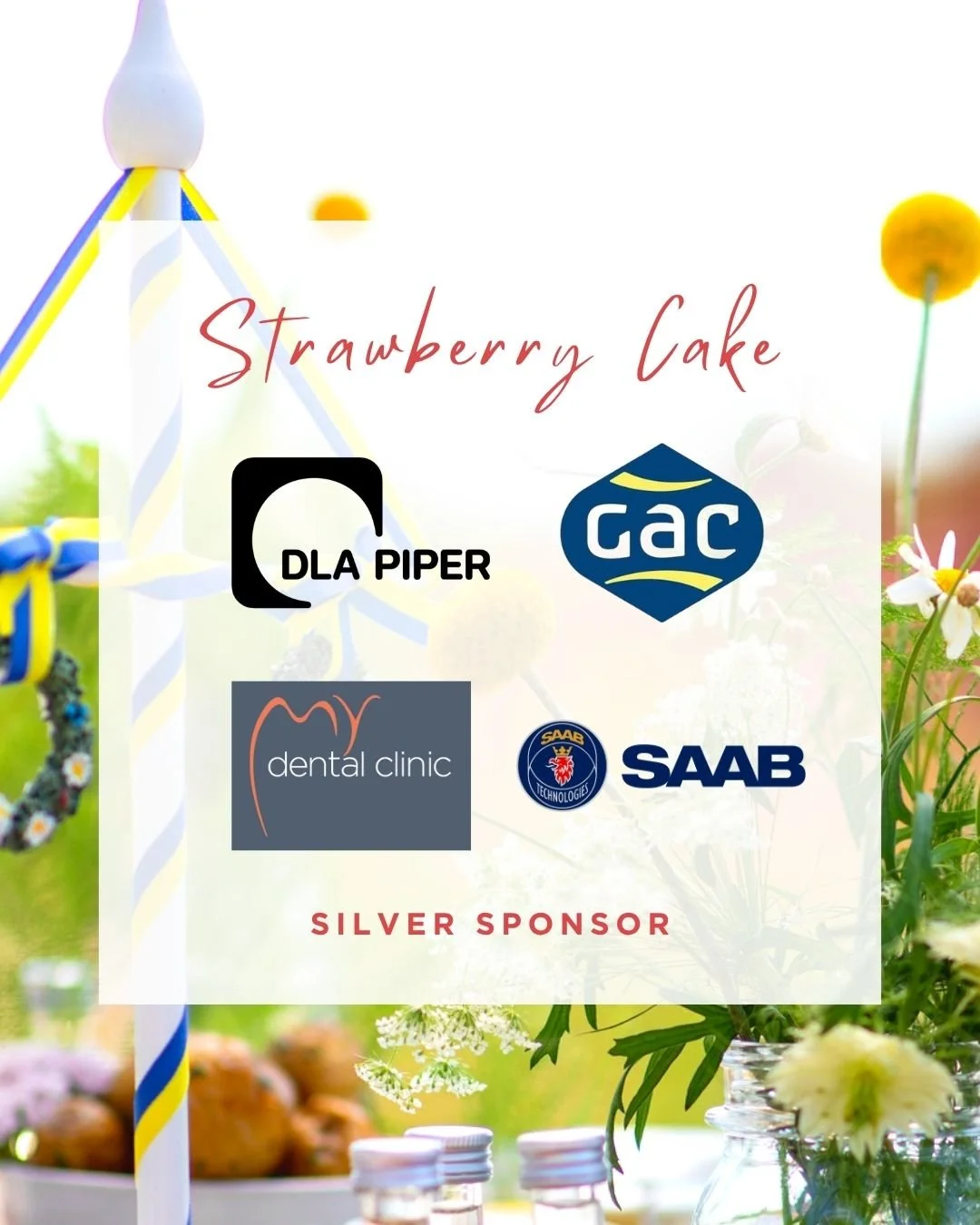 We are proud to present the Strawberry Cake Sponsors / Silver Sponsors. 

A big thank you for your support and generosity: 
⚖ @dlapiper, a global law firm that has been a beacon of excellence in the industry; 
🚛@gacinternationalmoving, a leading pro