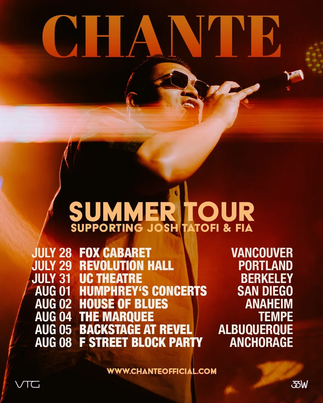 SUMMER TOUR ☀️

Tour starts next week and we're hitting the whole West Coast! 

#SummerTour
#ChanteTourage
#Chante