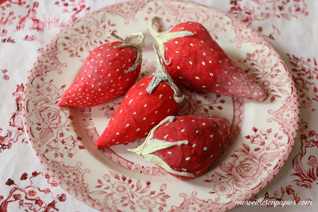 paper strawberries