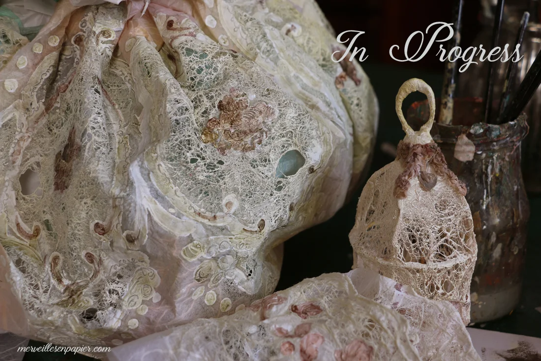 Detail of the Paper Lace dress for White Cat Hunter
