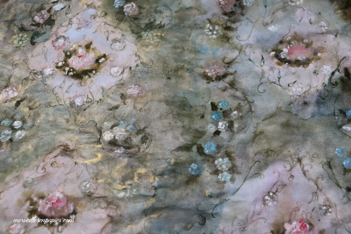 floral paper for the hare’s costume