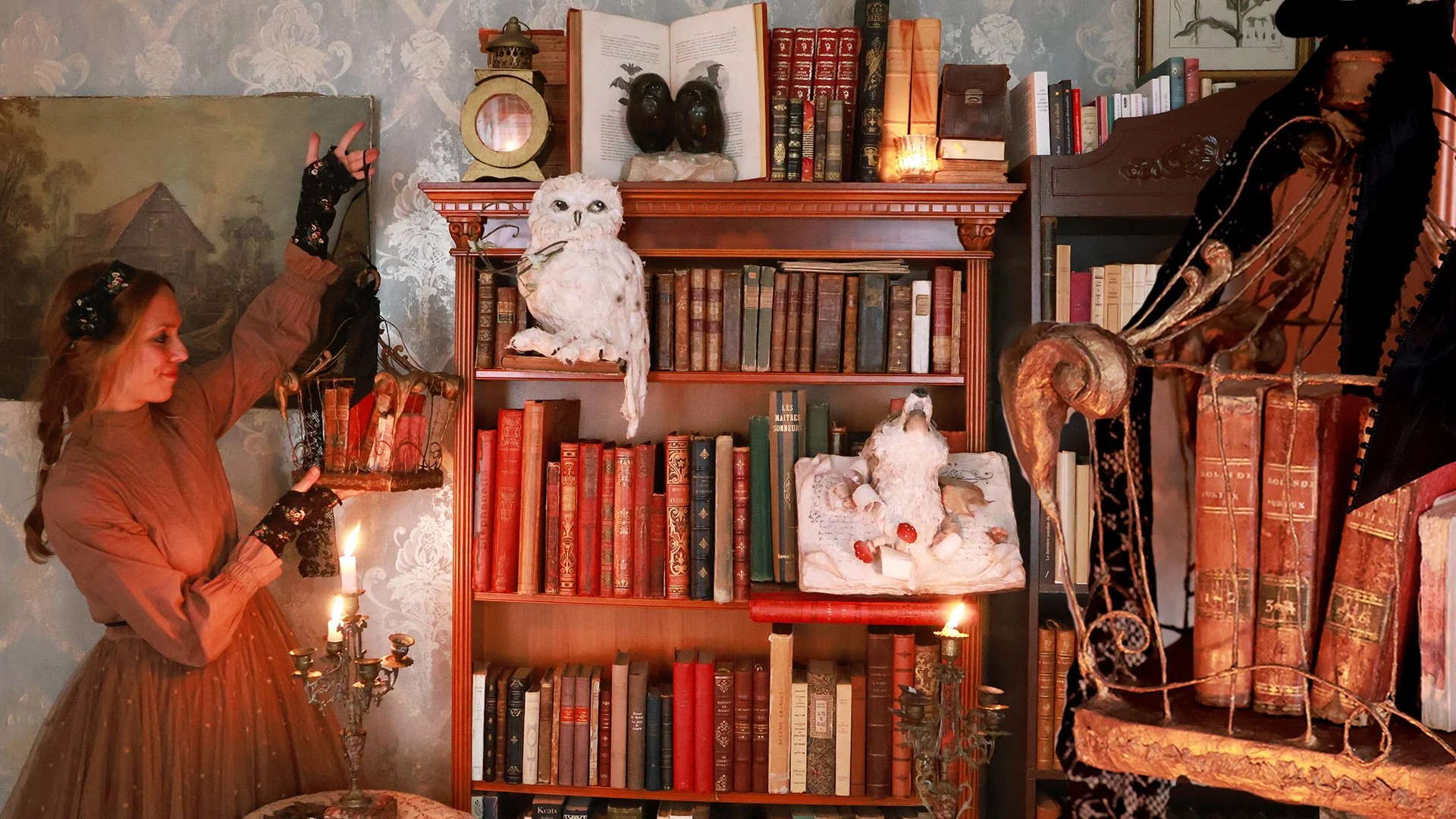 Decorating the Library  for Halloween