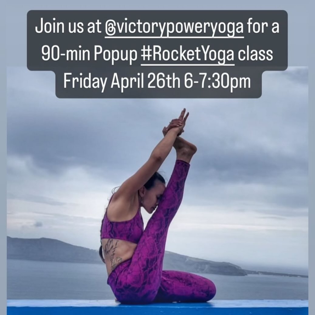 See you tonight for this fun pop up with @crazyasia 🙌 all levels encouraged to play with Rocket Yoga! 

Discounted drop ins available for pop up classes! 💯🙌