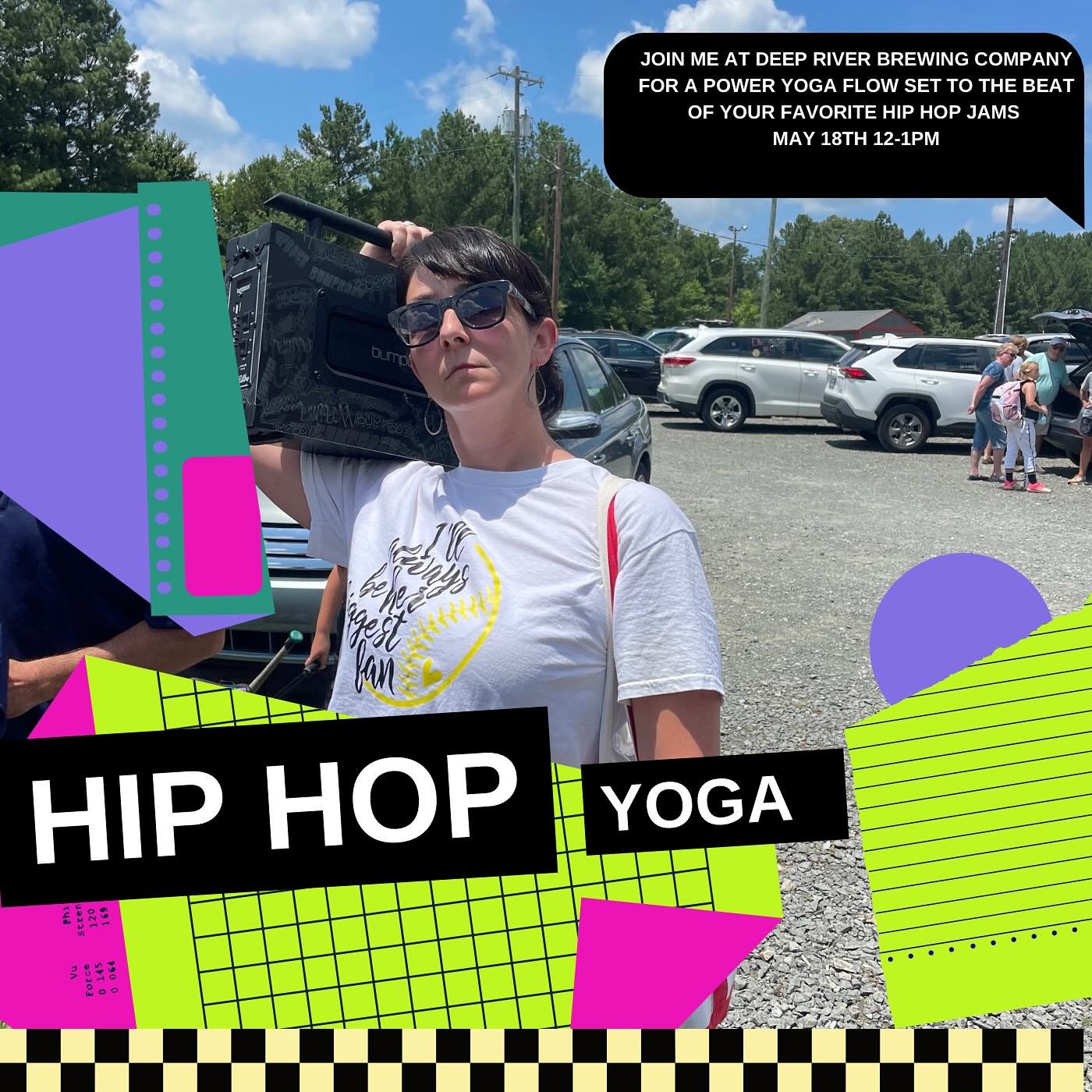 It&rsquo;s almost time for our next Hip Hop yoga with Kristi🙌

This Saturday, May 18th, join us @deepriverbrewco from 12-1pm for a flow set to your favorite 90s and 2000s jams! 💃🏼🎵

Hope to see you there! @victorypoweryoga