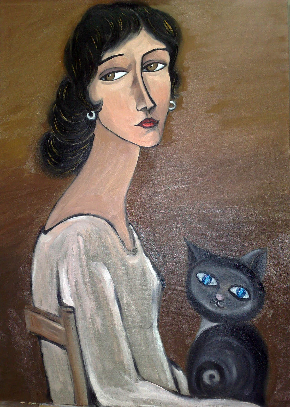 白领之二 700X500 布面油画 2009年.jpg