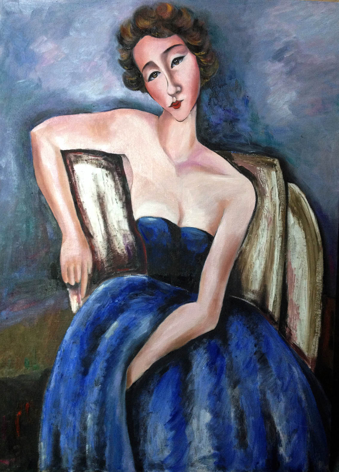 愁之八 800X600 布面油画 2014年.jpg