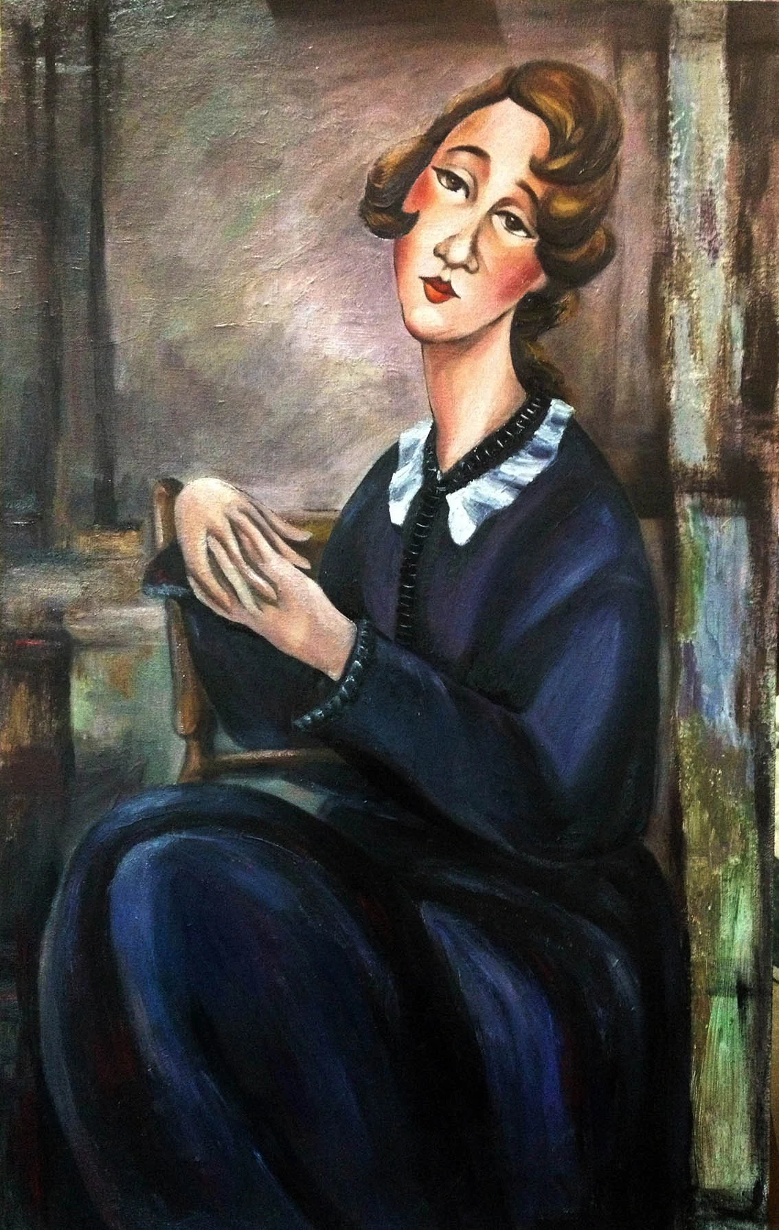 愁之四 800X600 布面油画 2013年.jpg