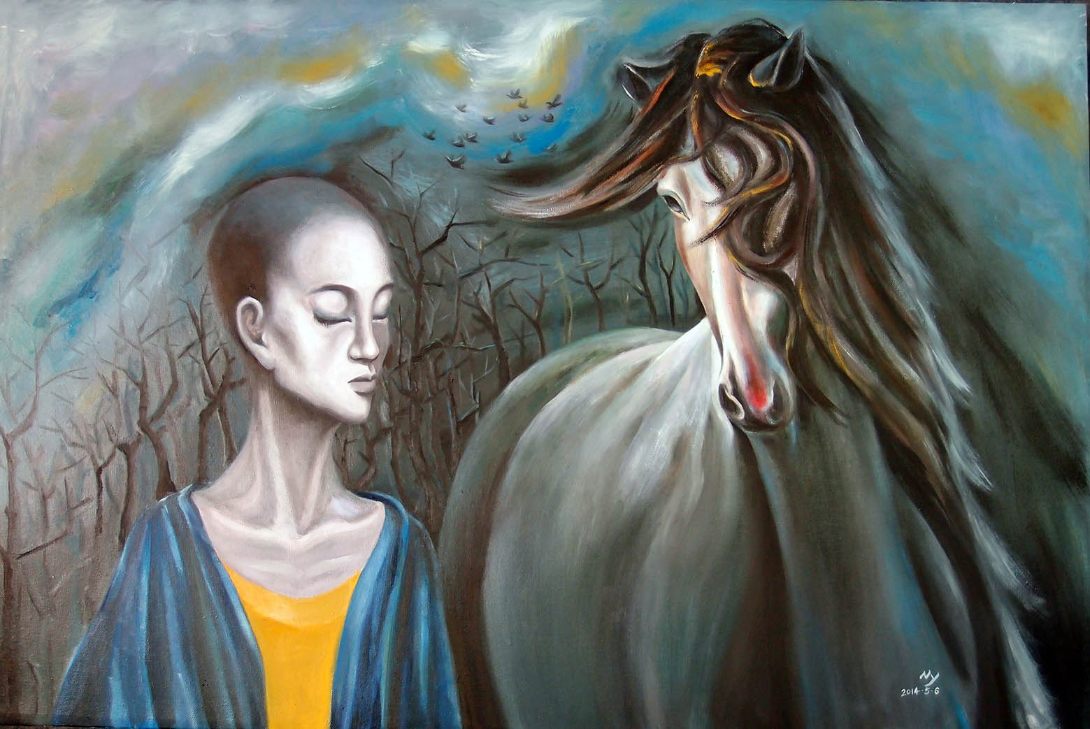 心语之四 900X700 布面油画 2014年.jpg