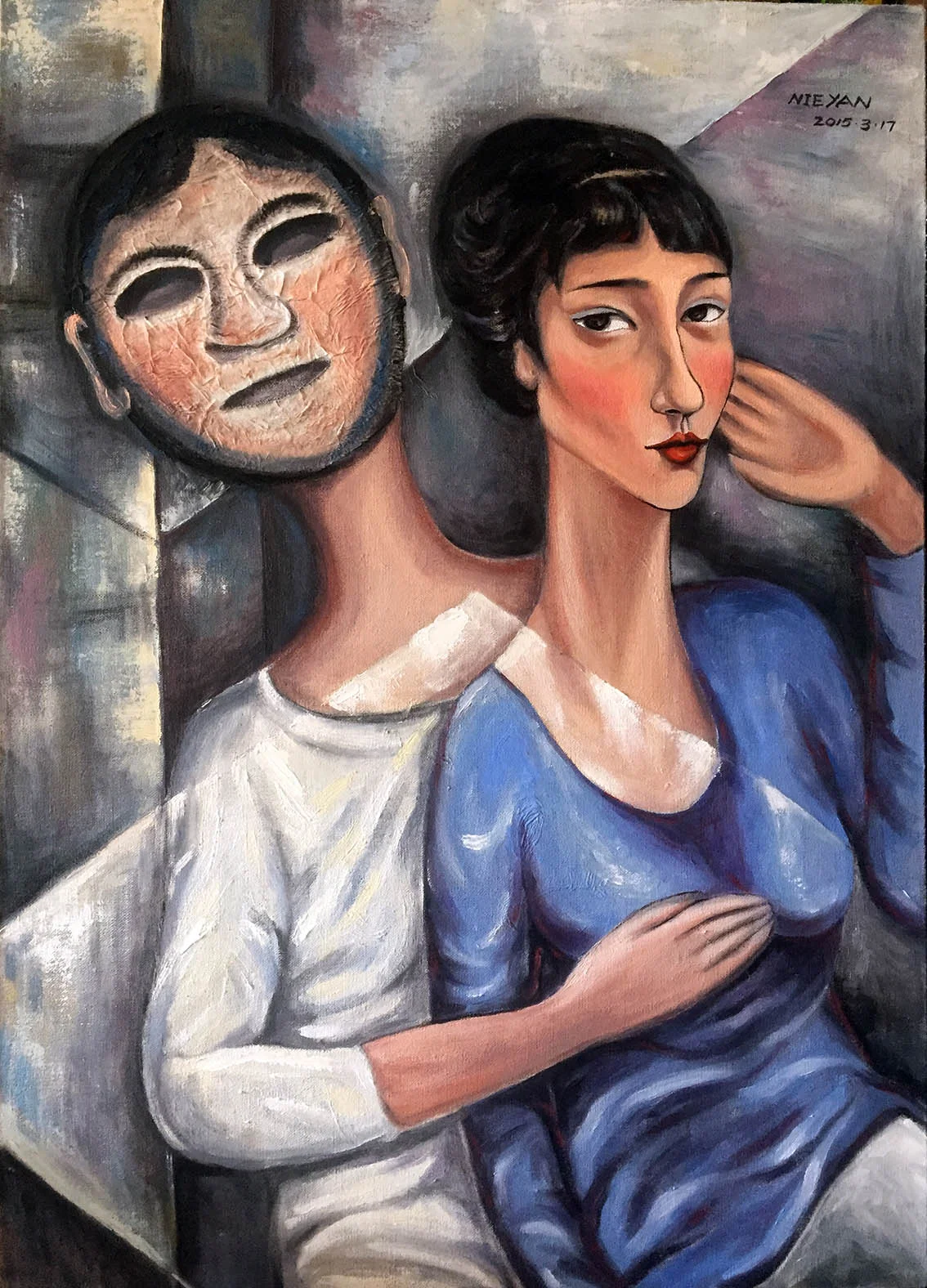 005-扭曲-2 700X500 布面油画 2015年.jpg