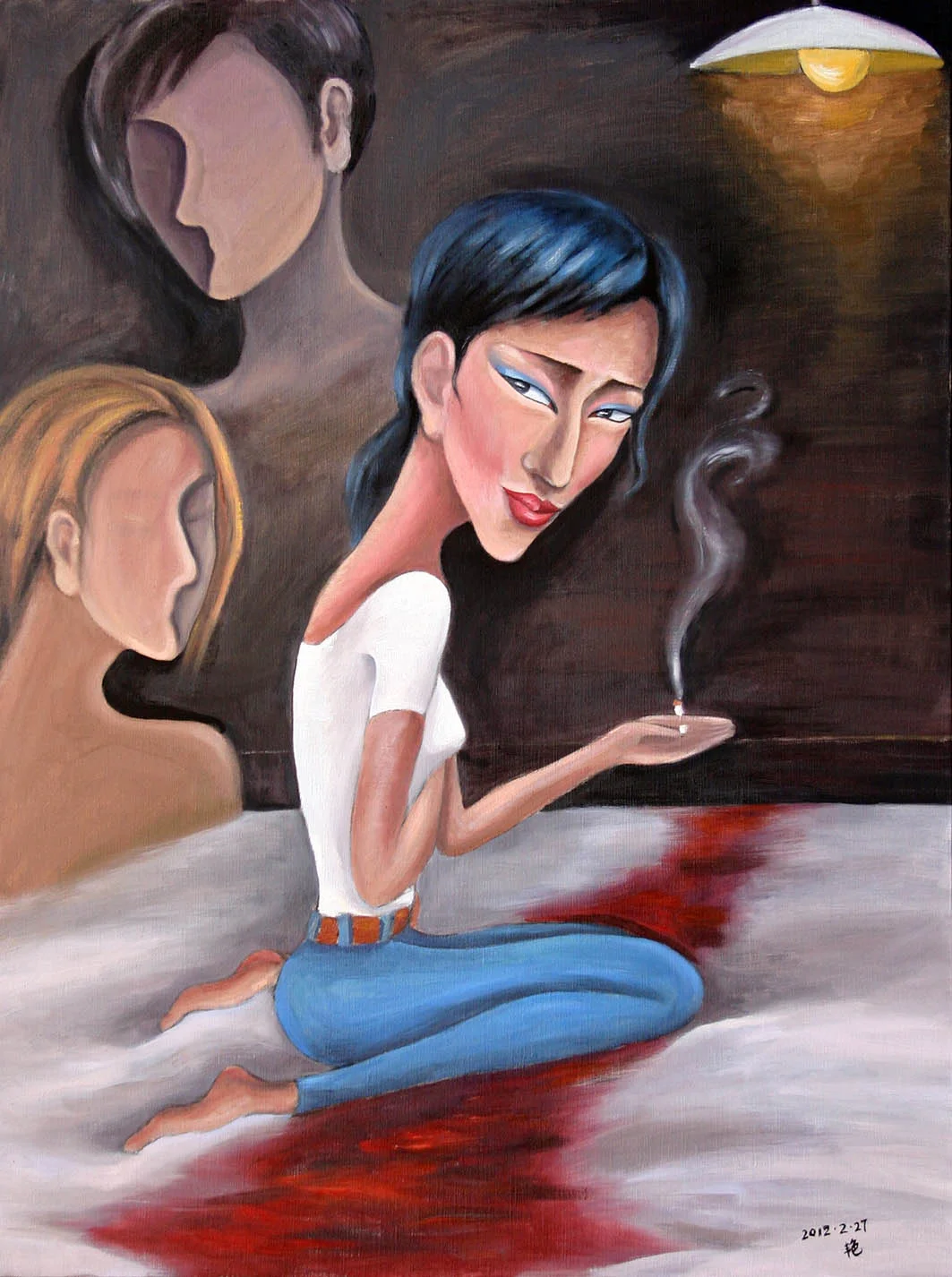 状态--4 900X600 布面油画 2011年.jpg