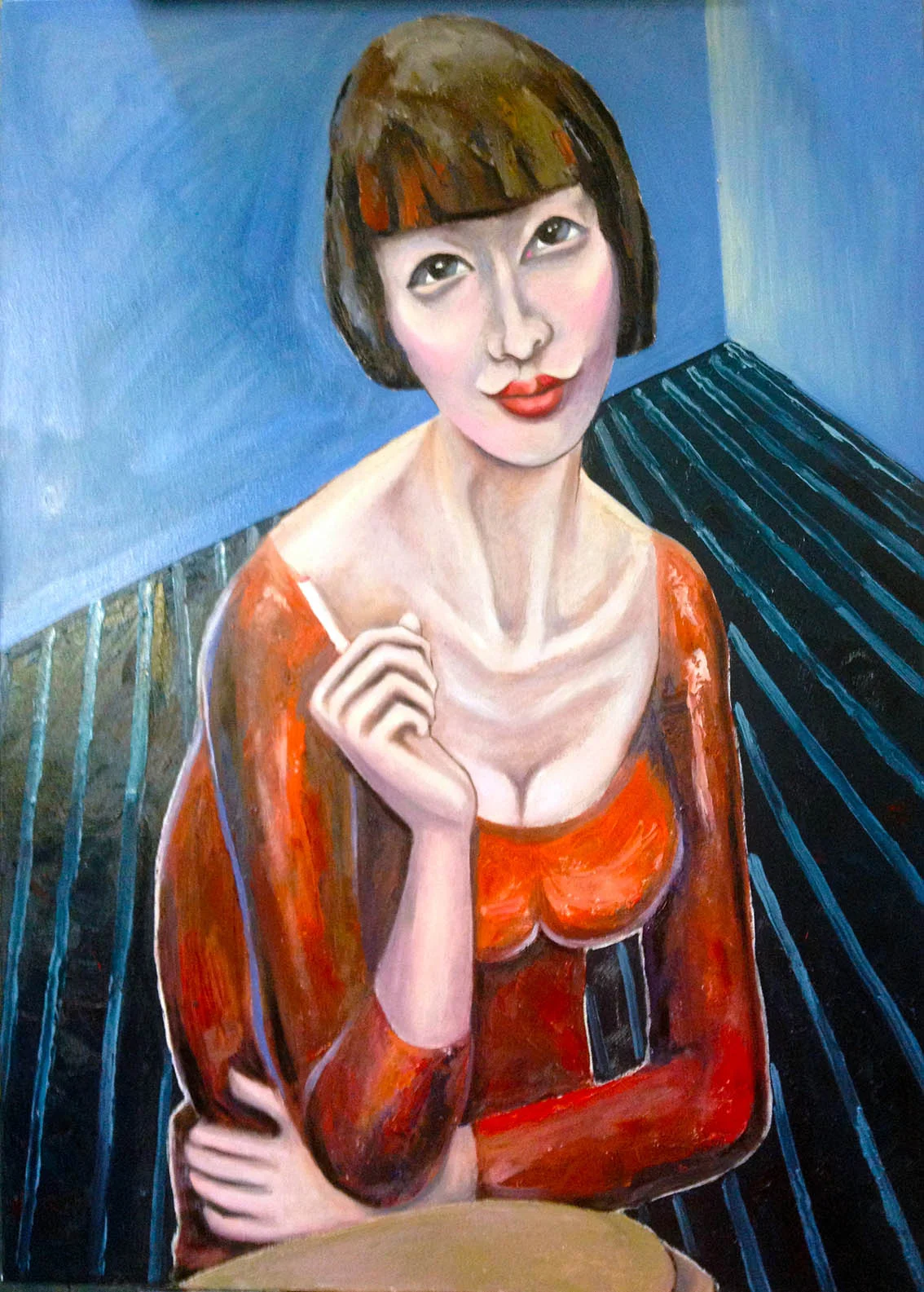 状态-8（休闲状态） 700X500 布面油画 2014年.jpg