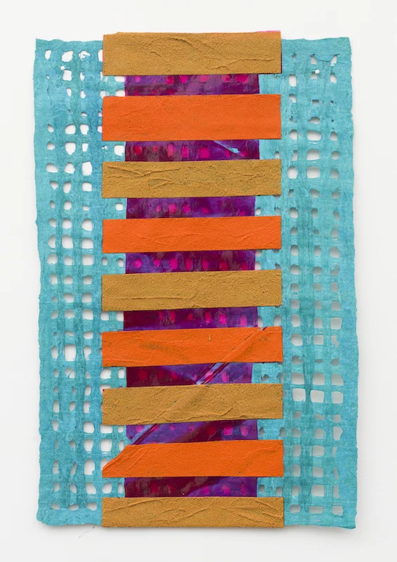   amate stack , 2016, acrylic on handmade (amate)&nbsp;paper, 23 1/2" x 15 1/2"    