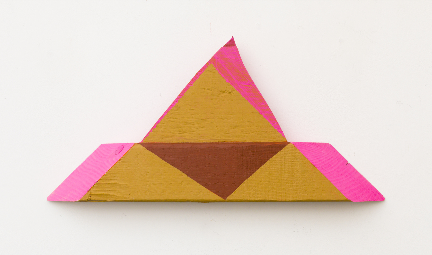   pyramid-pyramid , 2013, acrylic on wood,&nbsp;7"x 14 1/4" x 1 1/2", collection of the Nerman Museum of Contemporary Art 