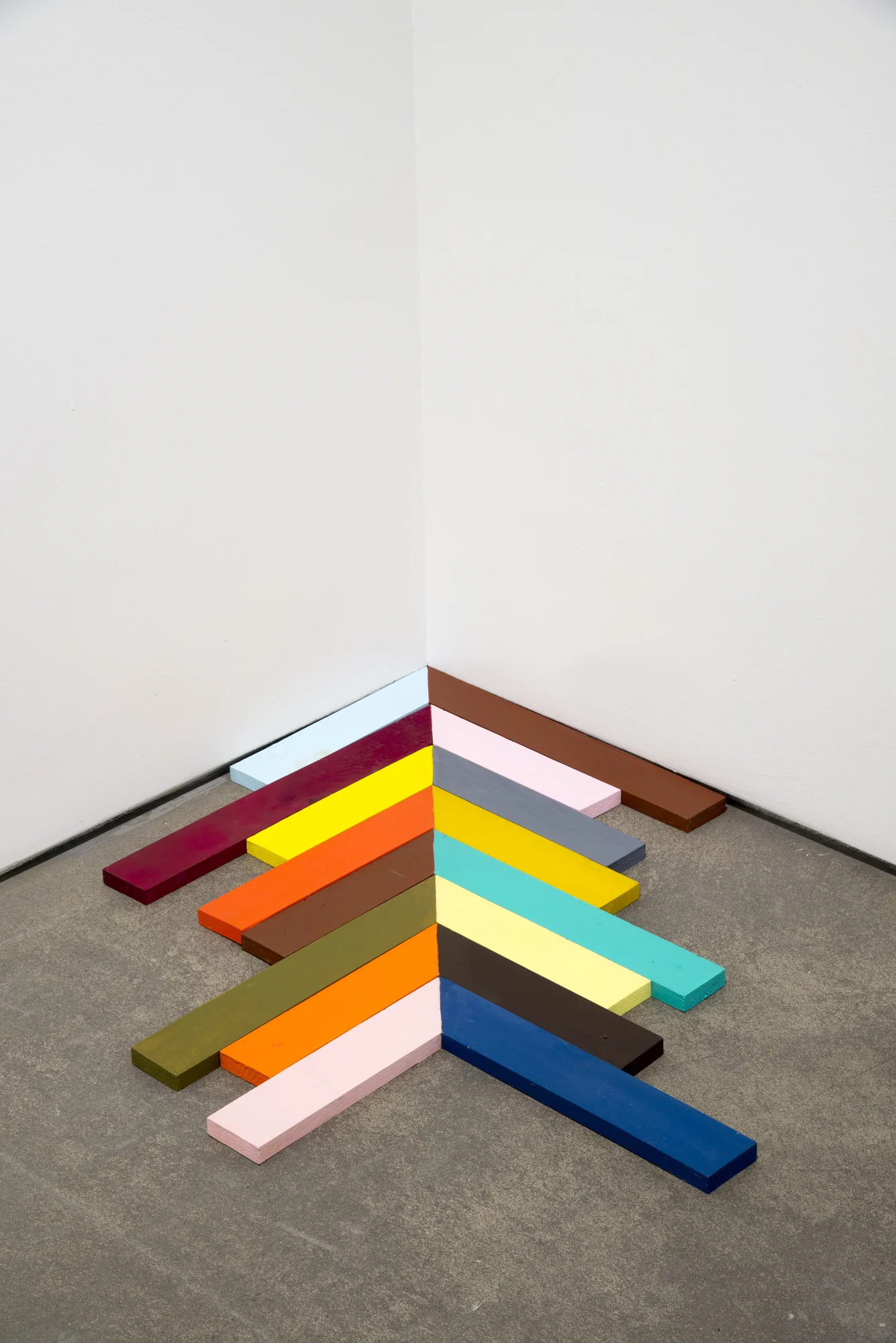   chevron , 2013, acrylic on wood, 1" x 31" x 35"  currently on view at The Columbus Museum, Columbus, GA 
