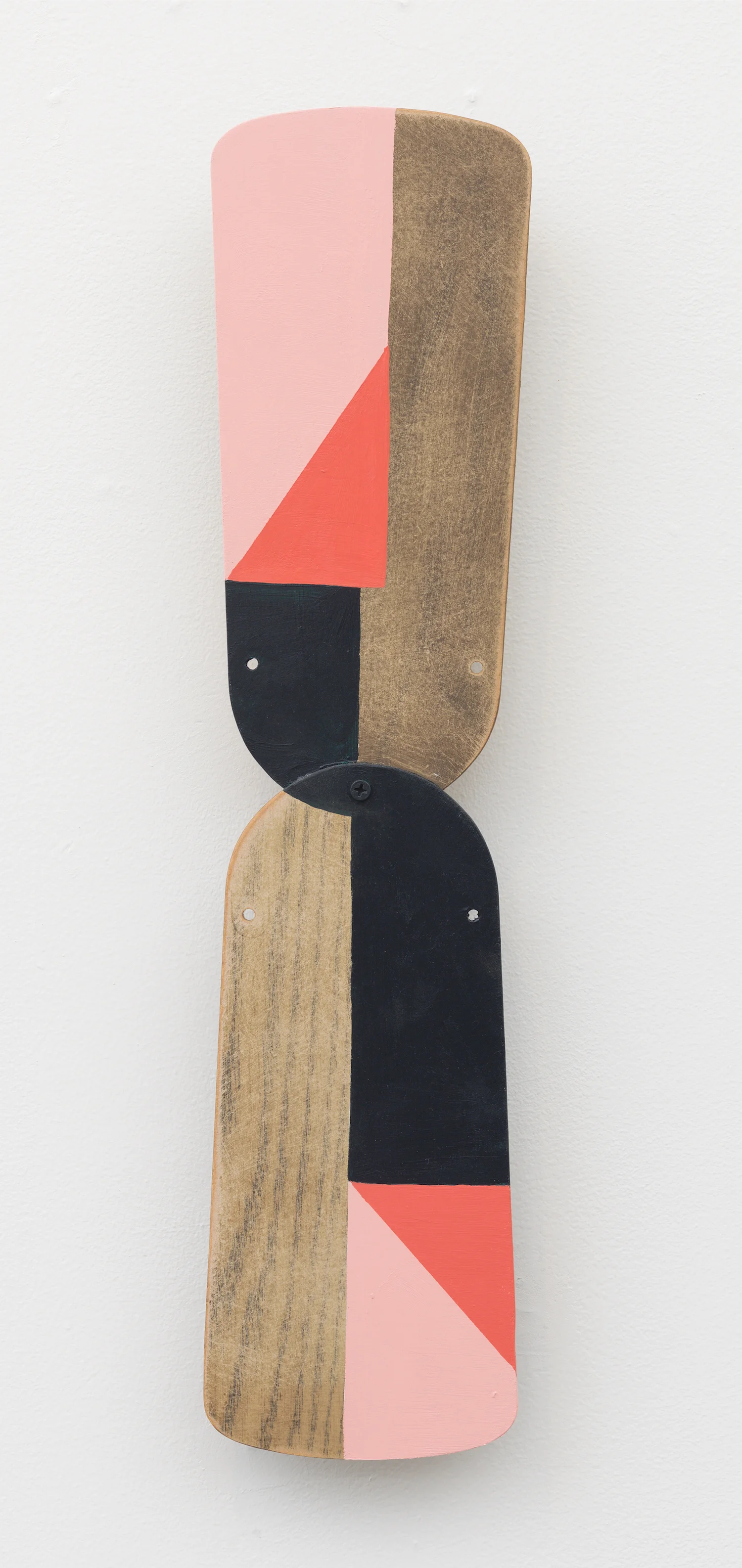   kitty-cornered,  2015, acrylic on wood, 20 3/4: x 5" x 1 1/2"  currently on view at The Columbus Museum, Columbus, GA 