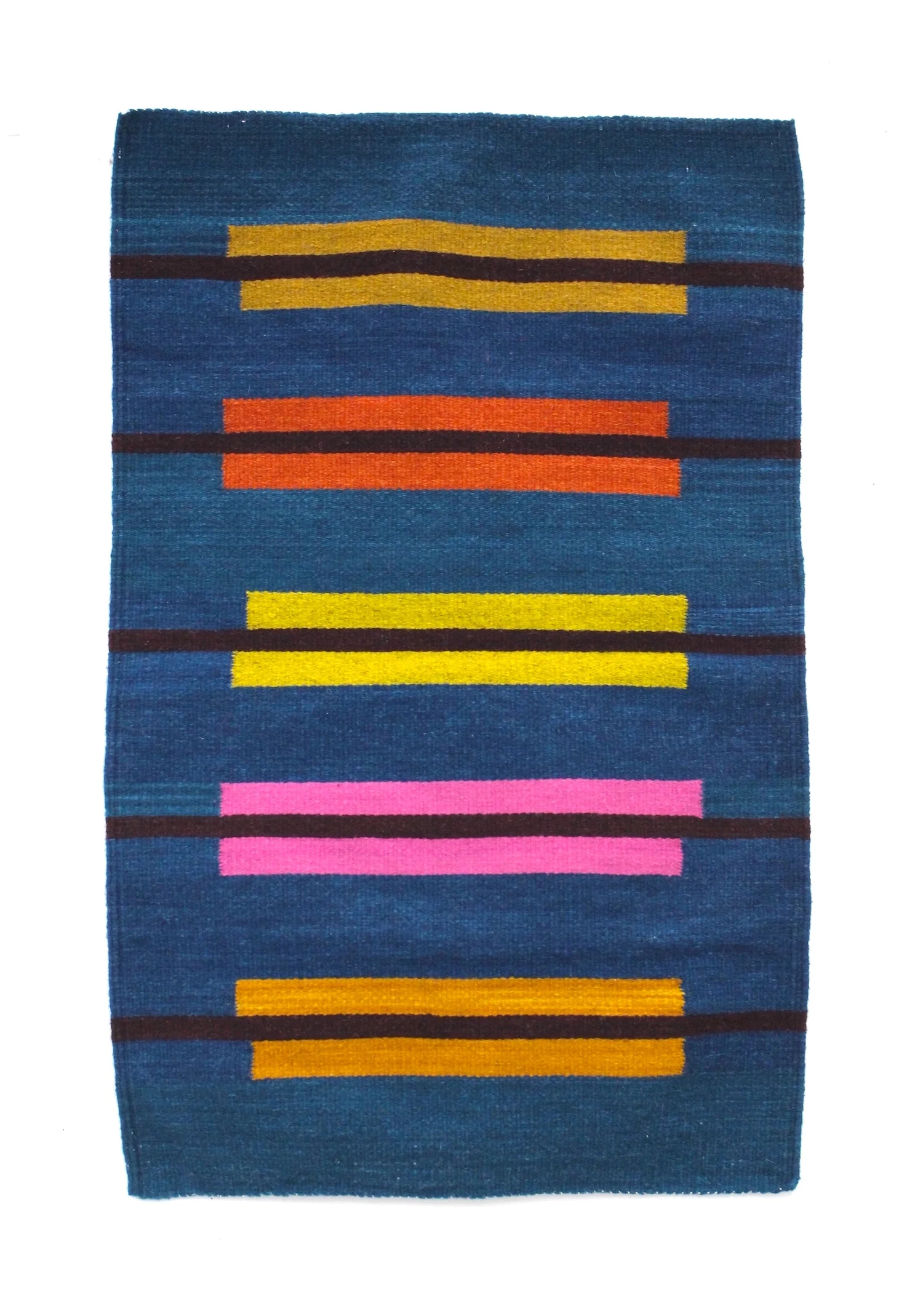   Naza'a , 2015, hand-dyed woven wool, 37" x 24", collection of Capital One Corporate Collection 