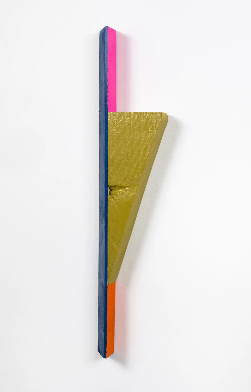   linea rosa,  2010, acrylic on wood, 18 1/2" x 4 1/2" x 2" 