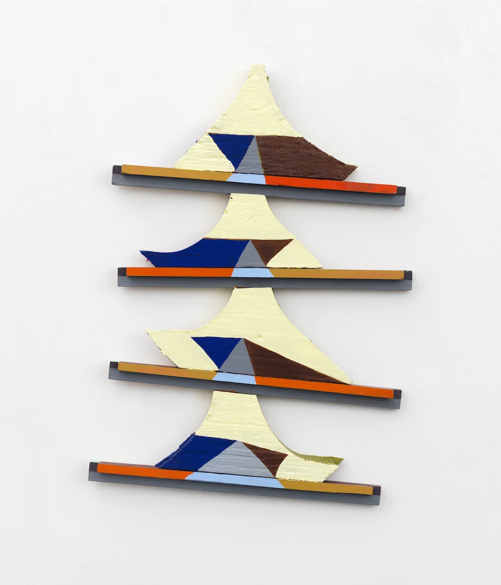   poker,  2013, acrylic on wood, 14 1/2" x 10" x 1" 