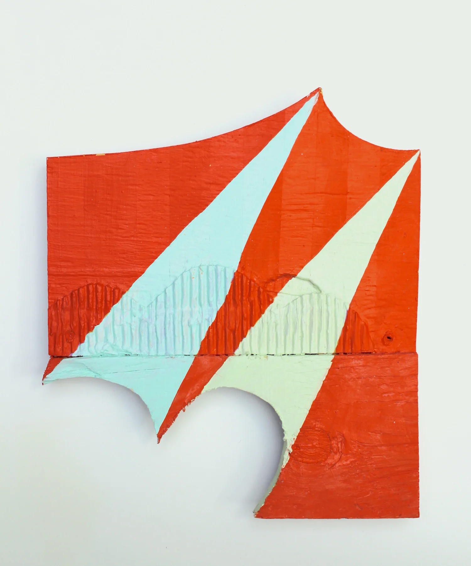   humidity , 2016, acrylic, oil, and cardboard on wood, 13" x 11 1/4" x 1" 