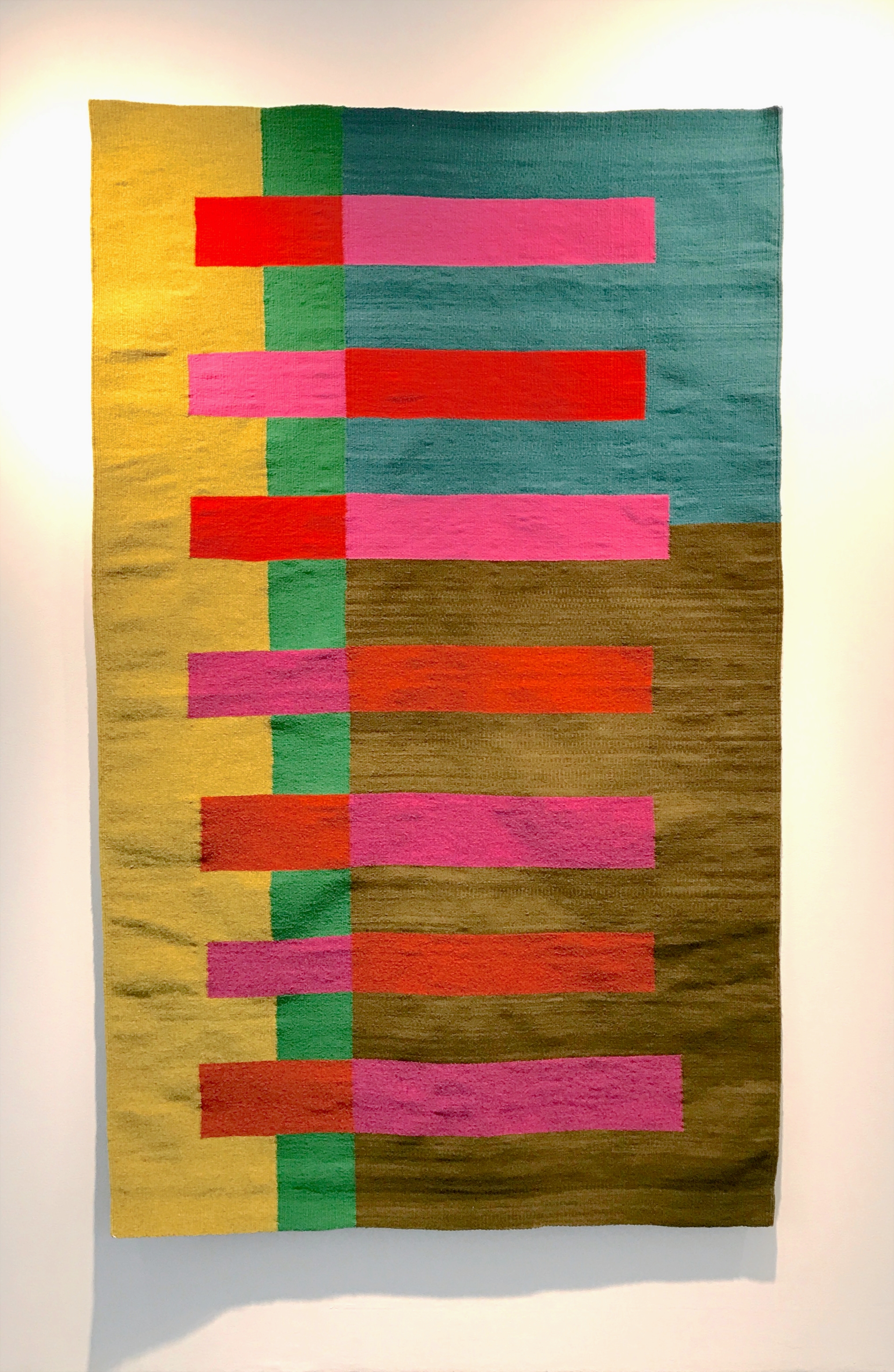   tapete , 2017, hand-dyed woven wool, 72" x 48",&nbsp;woven by Licha Gonzalez Ruiz ad Agustin Contreras Lopez, Teotitlán del Valle, Oaxaca, Mexico 