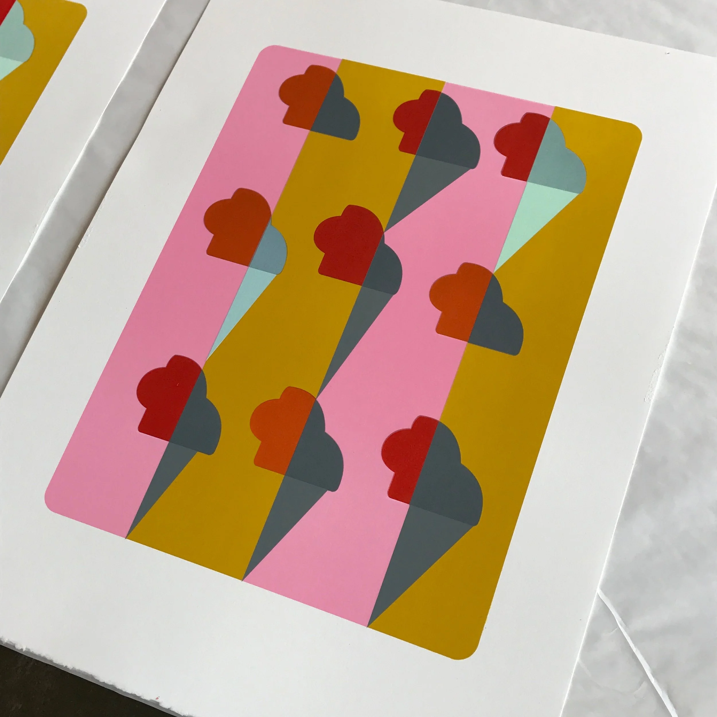   puzzlin'&nbsp;evidence , 2017, 19 1/2" x 15",&nbsp;lithograph produced with master printmaker Brian Garner at Durham Supergraphic, edition of 10 