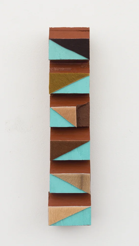 opatija, 2013, acrylic and fur on wood, 10 1/2" x 2 1/4" x 1 1/2"