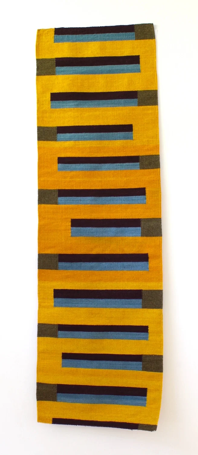tzip'tiop, 2015, hand-dyed woven wool, 78" x 24", woven by Licha Gonzalez Ruiz