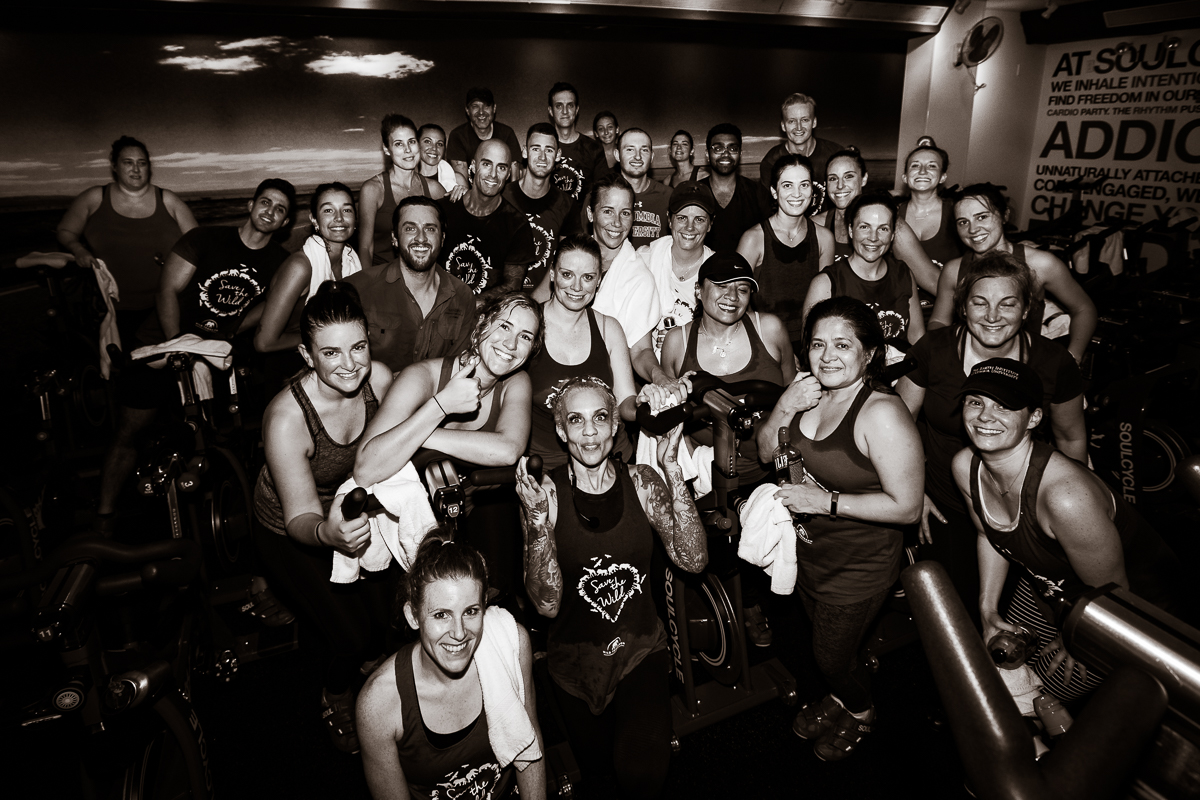 A post-ride sweaty team shot at SoulCycle Union Square.