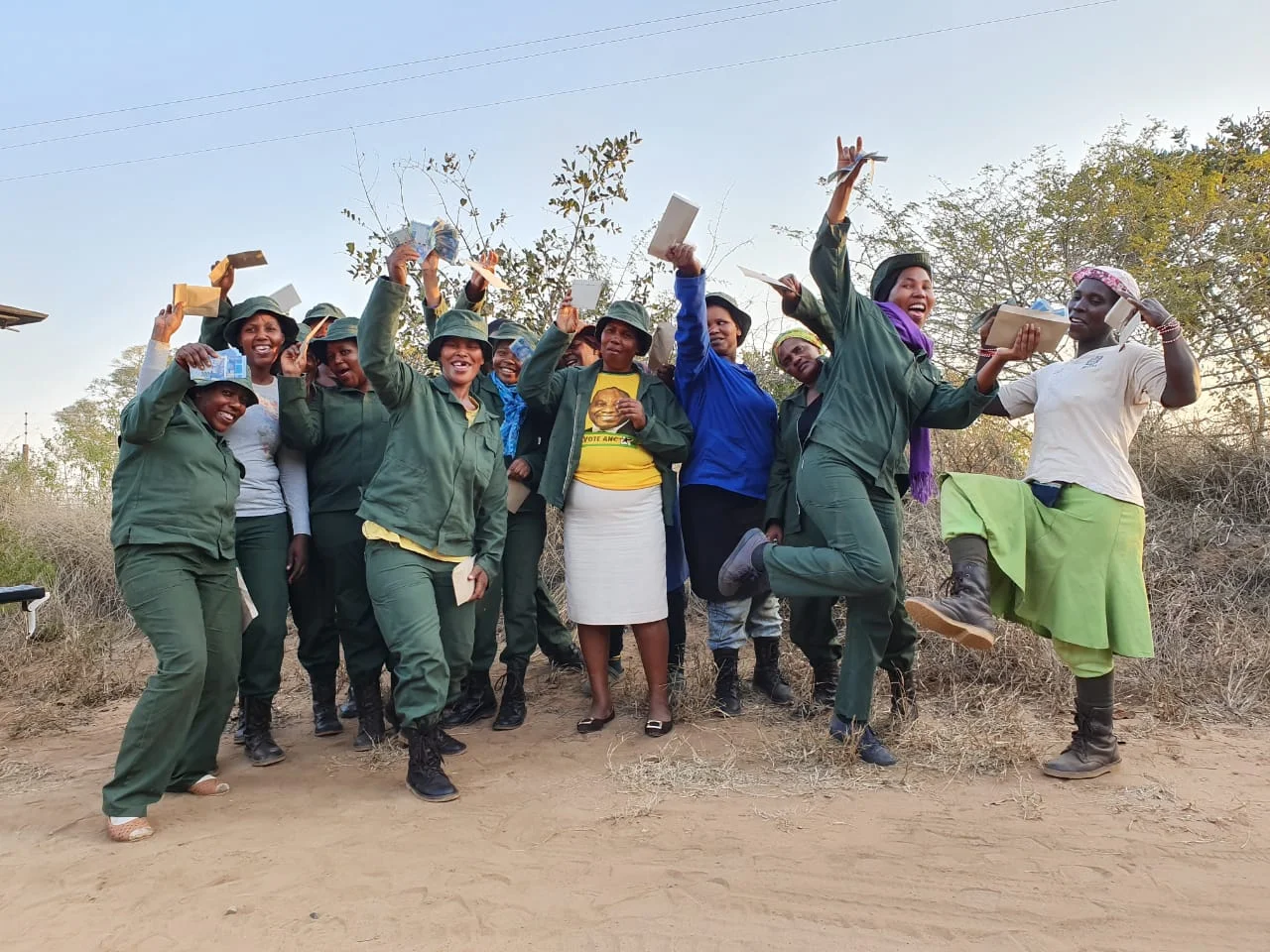 The all-star team of Green Mambas celebrating “pay-day”!