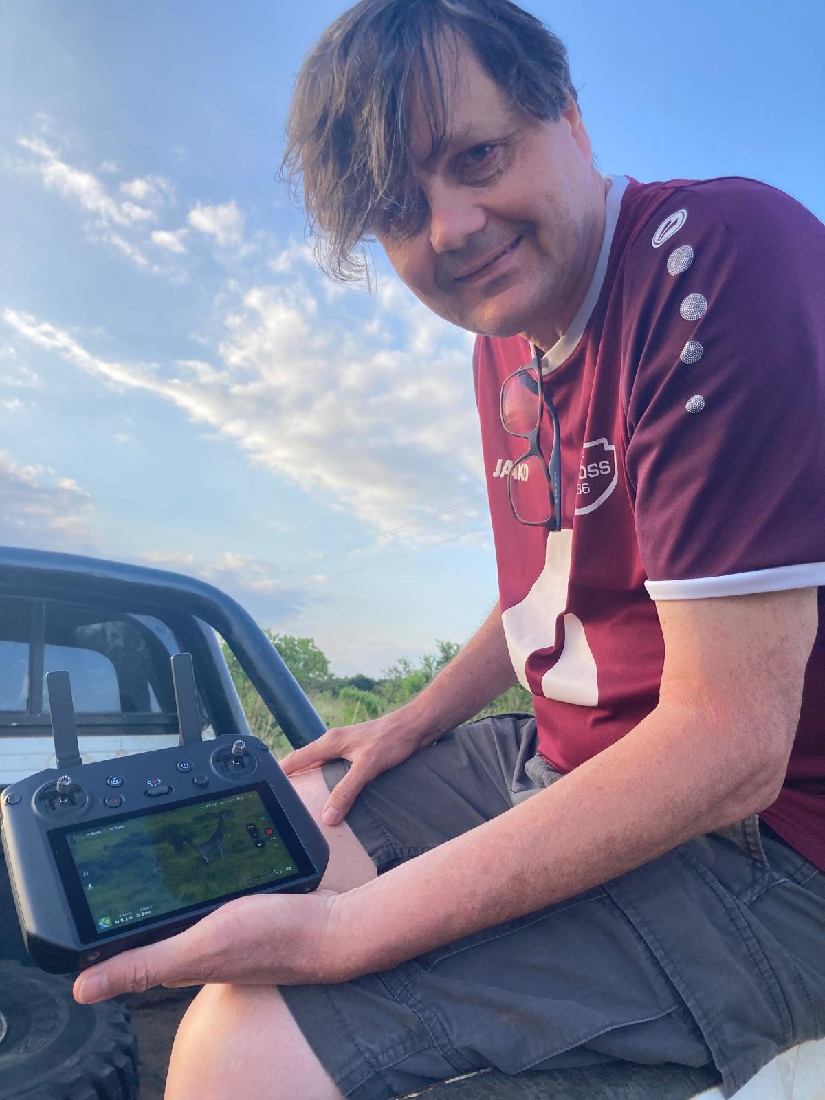 Martin checking out footage of a special new wild arrival...