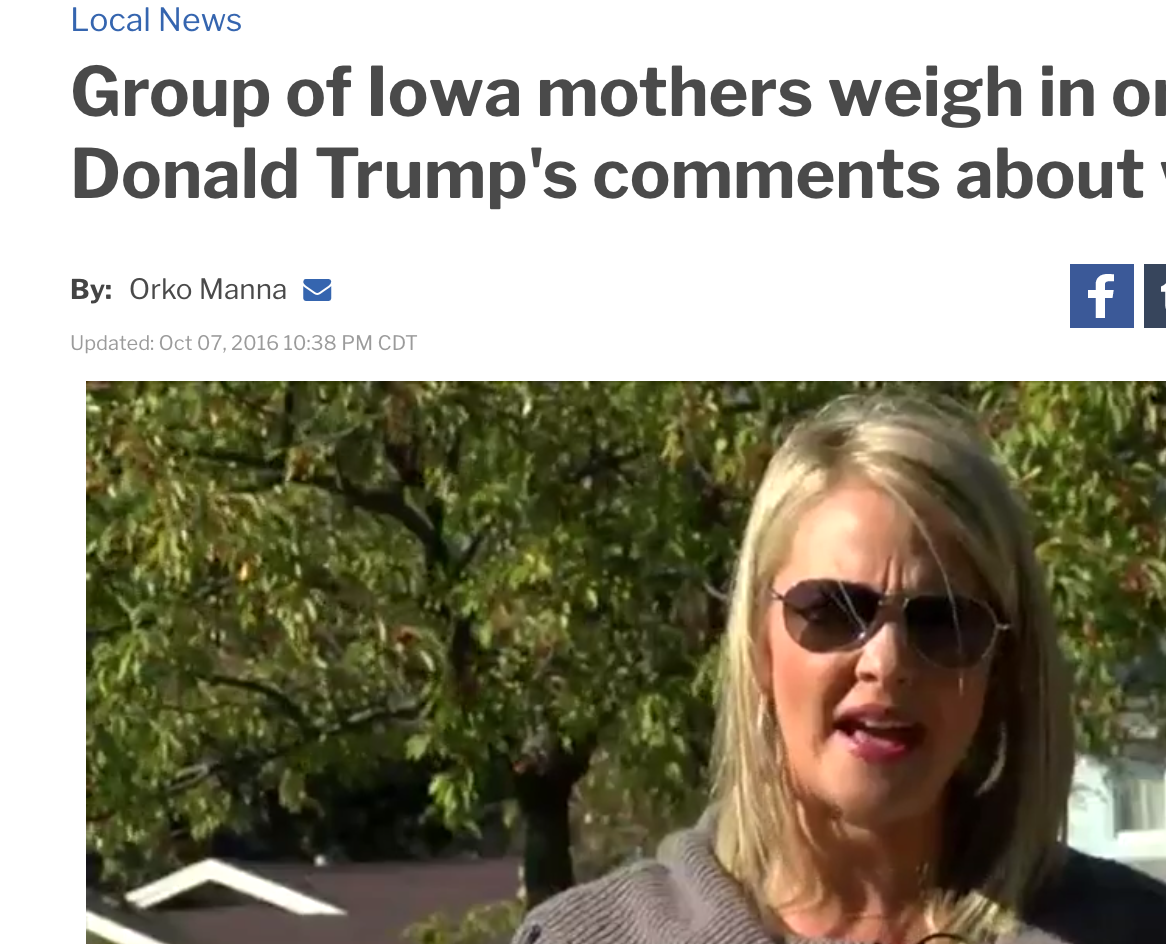 Group of Iowa mothers weigh in on Donald Trump's comments about women