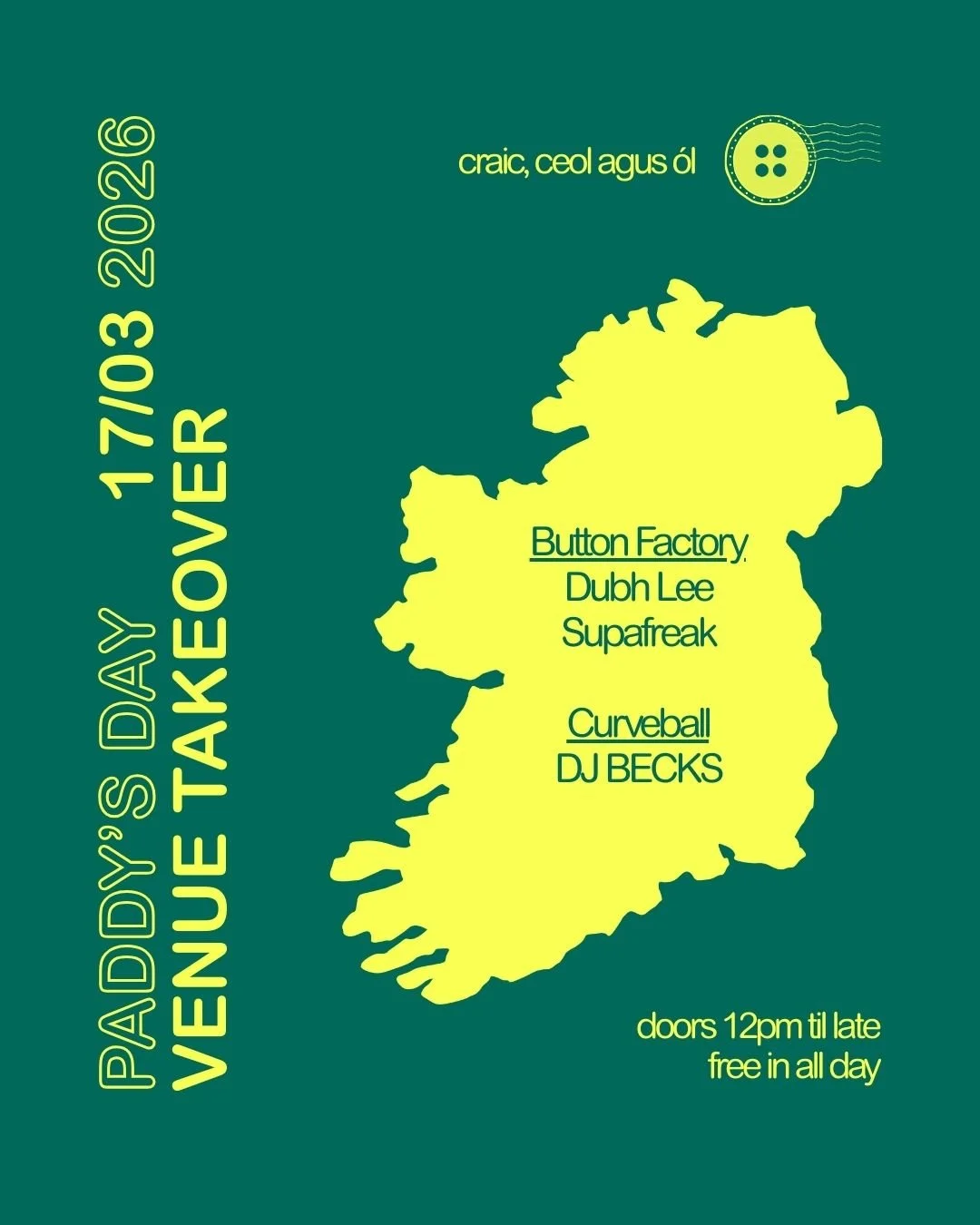 Paddy's Day Venue Takeover (FREE IN)