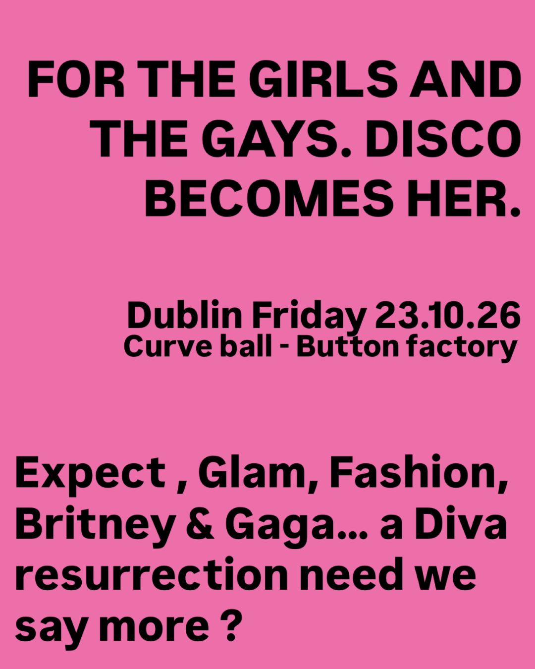 CURVEBALL: Disco Becomes Her