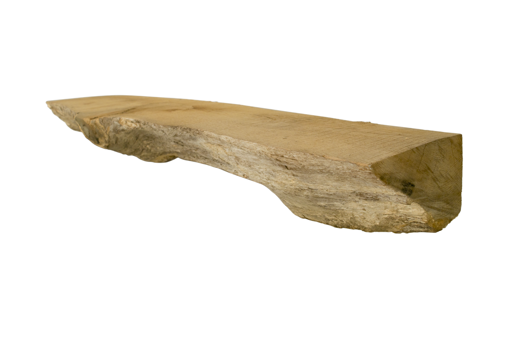 Fireplace Mantels - Quartered log portion white oak fireplace mantel